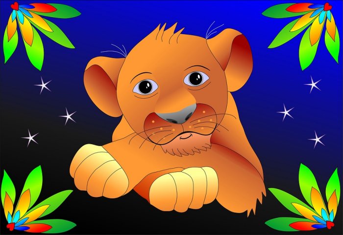 Lion Lion Cub Big Cat Disney Cartoon Cat Animal